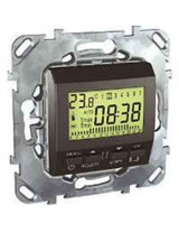 Unica Пограммируемый термостат 8А (от+5 до +35 град) Графит