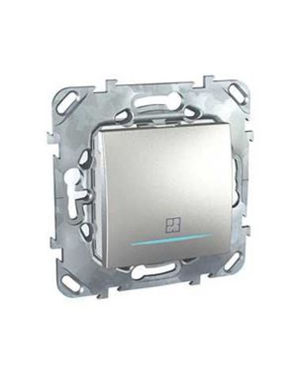 Unica Таймер нажимной 2сек - 12мин с инд. ламп, 8А Алюминий