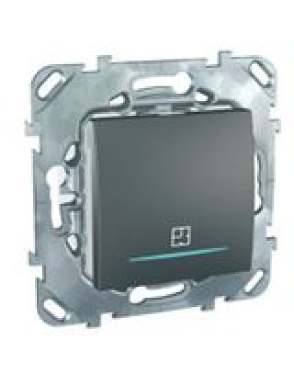 Unica Таймер нажимной 2сек - 12мин с инд. ламп, 8А Графит