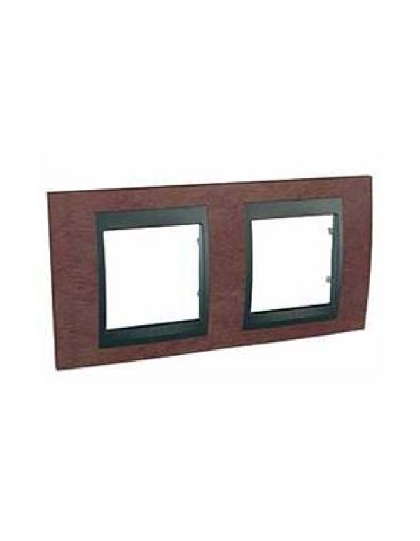 Unica Top Рамка х2 дерево Табачное дерево