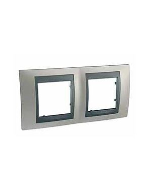 Unica Top Рамка х2 металл Никель