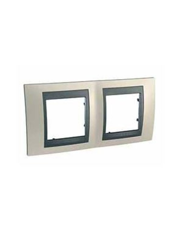 Unica Top Рамка х2 металл Опал