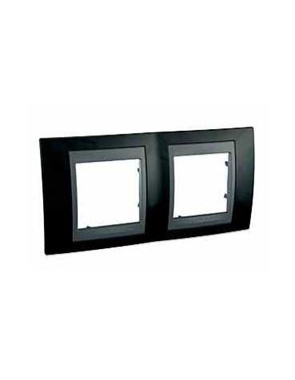 Unica Top Рамка х2 металл Родий