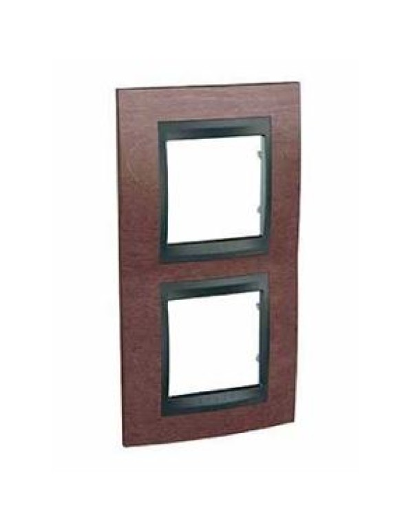 Unica Top Рамка х2 вертикальная дерево Табачное дерево