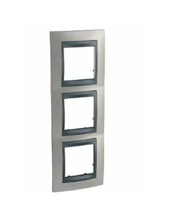 Unica Top Рамка х3 металл Никель