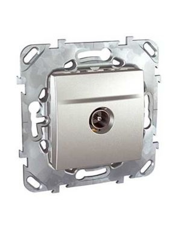 Unica TV розетка одиночная Алюминий