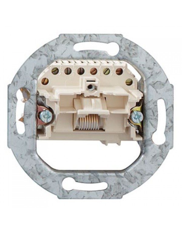 Мех-зм 2-ной комп. розетки на одну линию 2хRJ11/RJ45 (8/8) Cat.3 c  лапками 