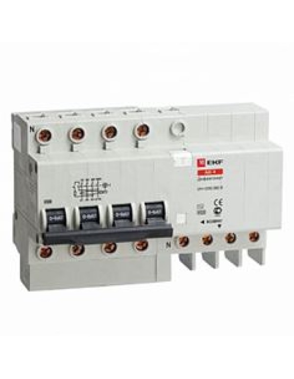 Дифференциальный автомат АД-4 63А/30мА (характеристика C, тип AC) 4,5кА EKF