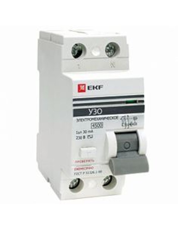Устройство защитного отключения 2P 16А 100мА тип АС эл-мех ВД-100 EKF PROxima