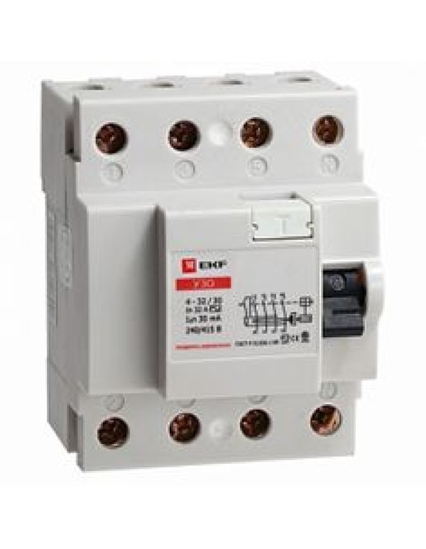 Устройство защитного отключения УЗО 4P 25А/10мА (электромеханическое) EKF