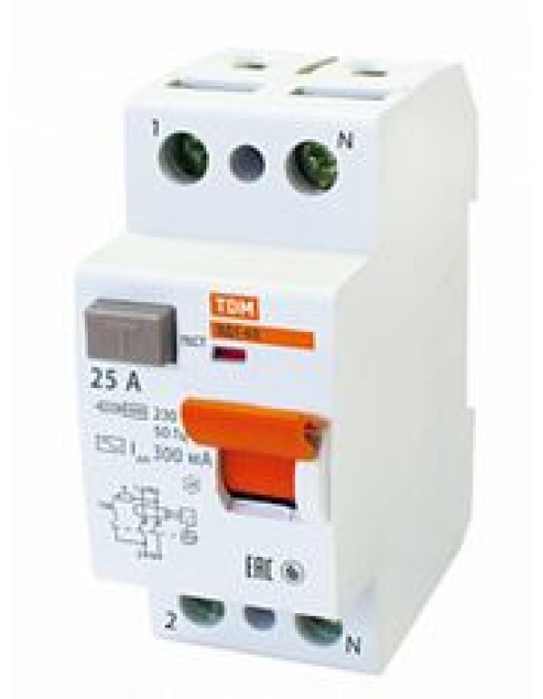 УЗО ВД1-63 2Р 25А 300мА TDM
