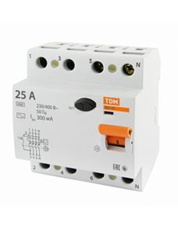 УЗО ВД1-63 4Р 25А 300мА TDM