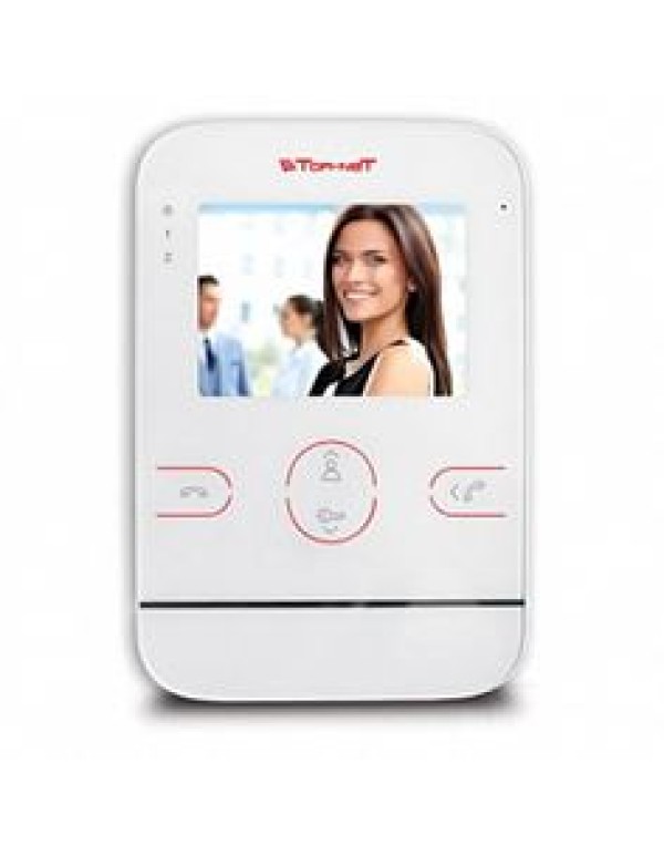 Монитор видеодомофона hands free цветной 4  белый Tor-neT