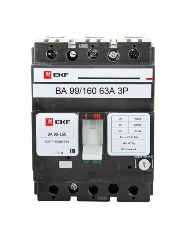 Автоматический выключатель ВА-99 160/63А 3P 35кА EKF PROxima | mccb99-160-63 | EKF
