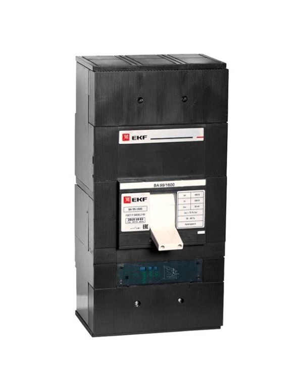 Автоматический выключатель ВА-99 1600/1250А 3P 50кА с электронным расцепителем EKF PROxima | mccb99-1600-1250 | EKF