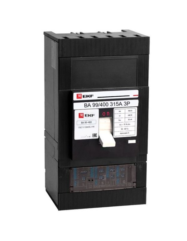 Автоматический выключатель ВА-99 400/315А 3P 35кА EKF PROxima | mccb99-400-315 | EKF