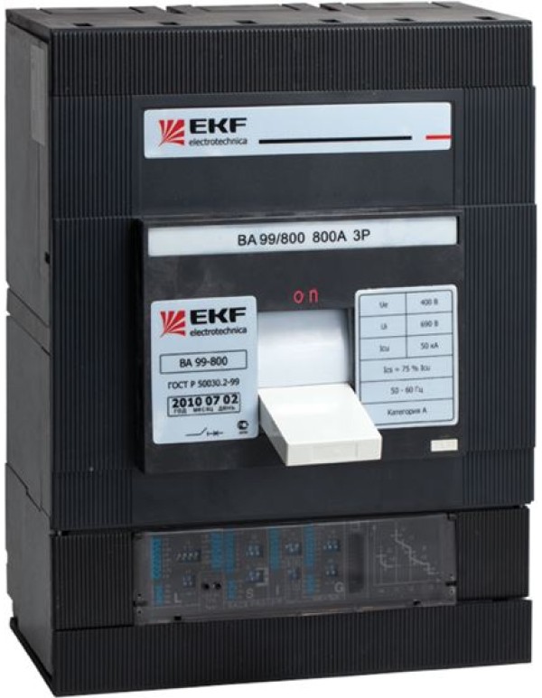 Автоматический выключатель ВА-99 800/400А 3P 35кА EKF | mccb99-800-400 | EKF