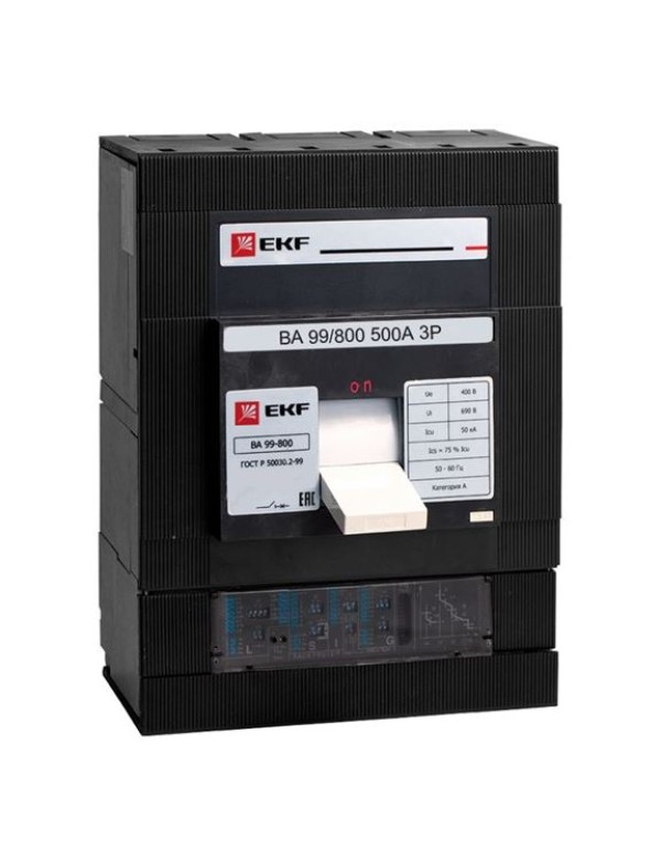 Автоматический выключатель ВА-99 800/500А 3P 35кА EKF PROxima | mccb99-800-500 | EKF