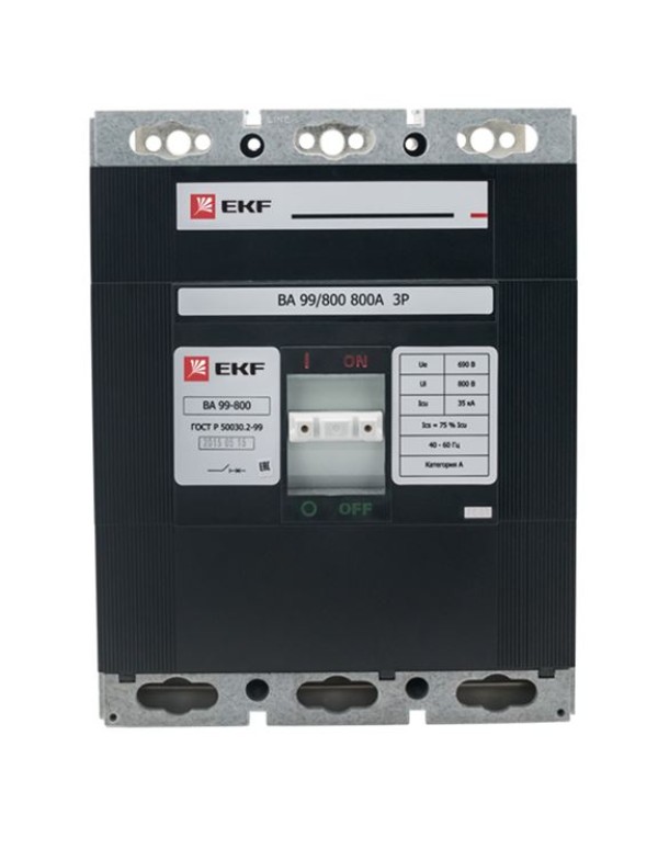 Автоматический выключатель ВА-99 800/800А 3P 35кА EKF PROxima | mccb99-800-800 | EKF