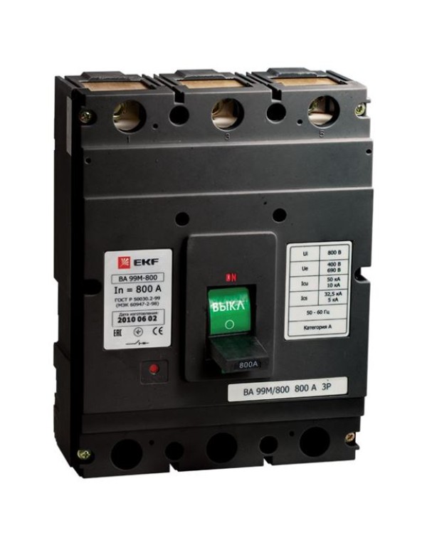 Автоматический выключатель ВА-99М 800/800А 3P 50кА EKF Basic | mccb99-800-800m | EKF