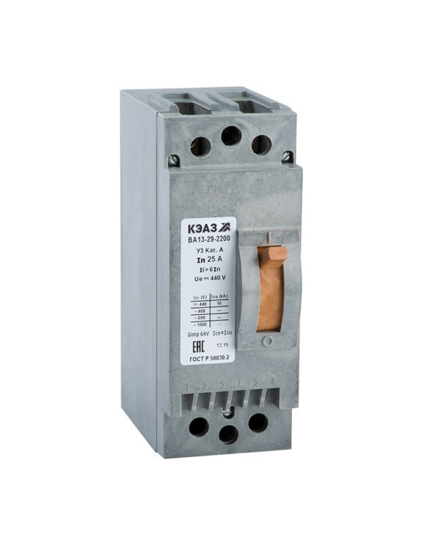 Выключатель автоматический ВА13-29-2300-2А-12Iн-690AC-У3 | 107774 | КЭАЗ
