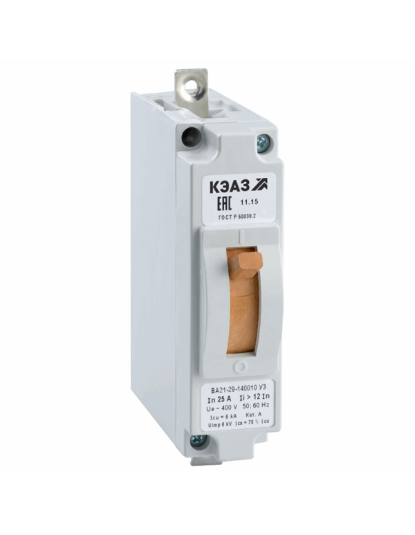 Выключатель автоматический ВА21-29-120010-10А-12Iн-400AC-З/П-У3 | 100233 | КЭАЗ