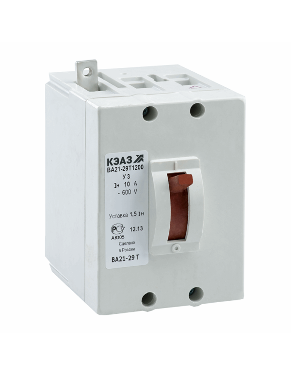 Выключатель автоматический ВА21-29Т-120010-40А-1,5Iн-600DC-З/П-У3 | 100535 | КЭАЗ