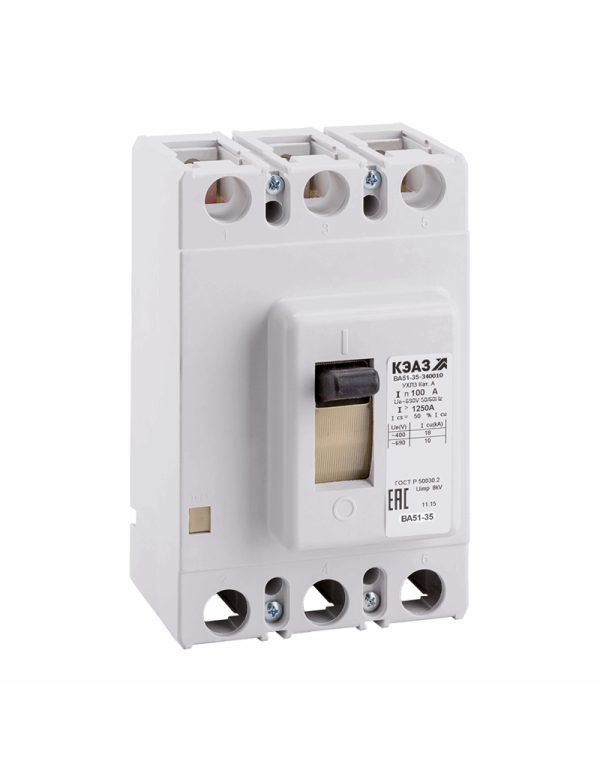 Выключатель автоматический ВА51-35М2-340010-160А-1000-690AC-УХЛ3 | 108354 | КЭАЗ