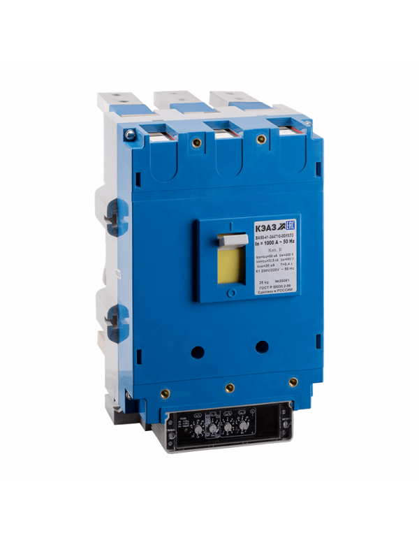 Выключатель автоматический ВА55-41-341810-1000А-690AC-НР230AC/220DC-УХЛ3 (Заднее присоединение) | 220453 | КЭАЗ