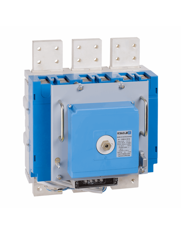 Выключатель автоматический ВА55-43-334730-2000А-690AC-НР230AC/220DC-ПЭ400AC-УХЛ3 | 108120 | КЭАЗ