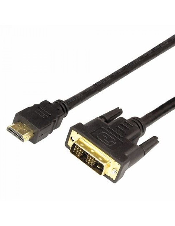 Шнур HDMI-DVI-D gold 2М с фильтрами