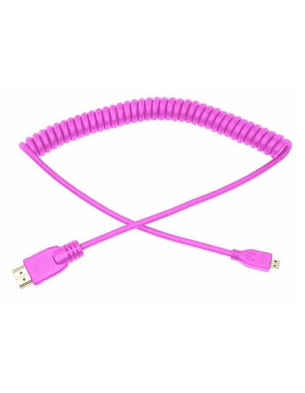 Шнур HDMI-micro HDMI 2М розовый витой