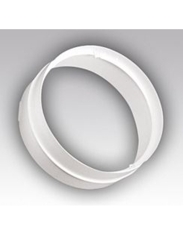 Соединитель для круглого канала D100мм  (АБС) белый ЭРА