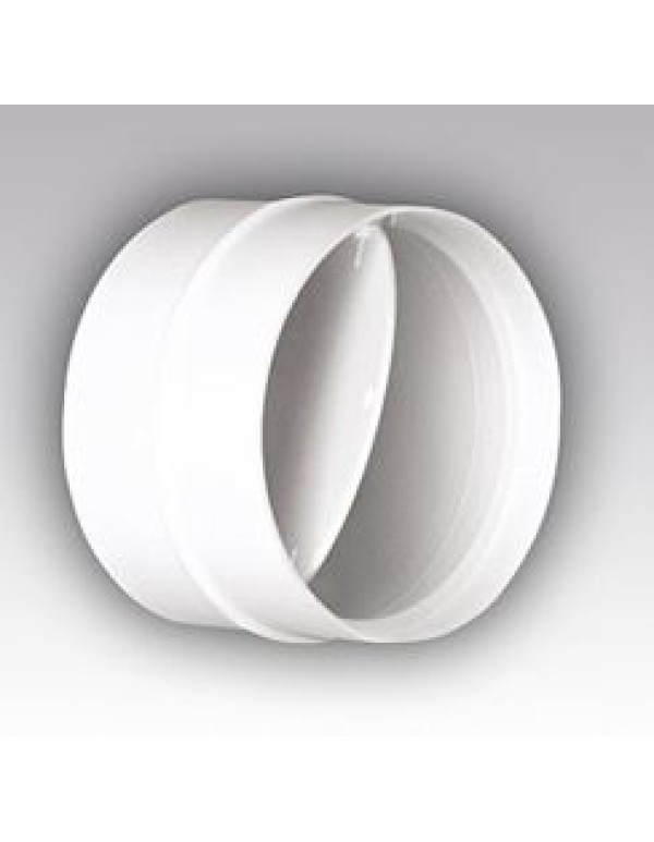 Соединитель с обратным клапаном для круглого канала D160мм  (АБС) белый ЭРА