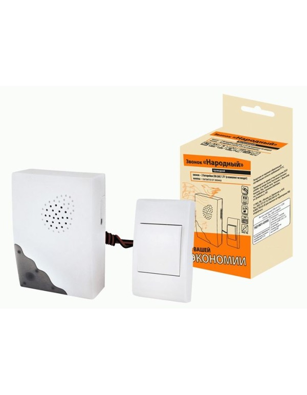 Звонок народный ЗПБ-Н-11/1-32М (пров., бат., карт.короб.) | SQ1901-0105 | TDM
