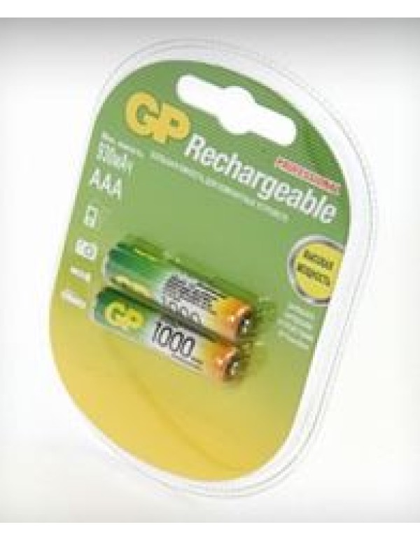 Аккумулятор никель-металлгидридный AAA 1000 мА/ч. 1,2В (уп.=2 шт.) GP 100AAAHC-UC2 PET-G