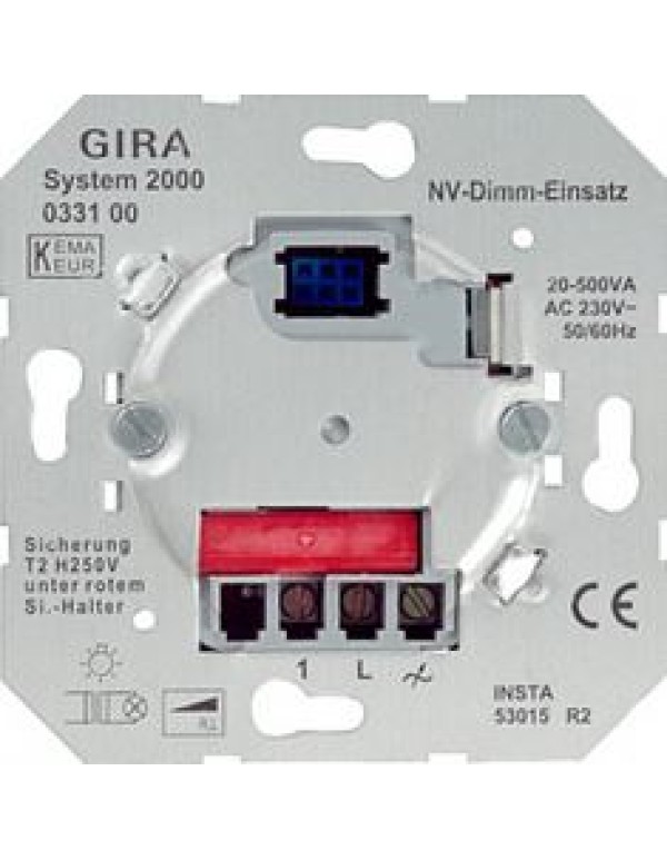 Диммер Gira 20-500ВА скрытой установки (033100)