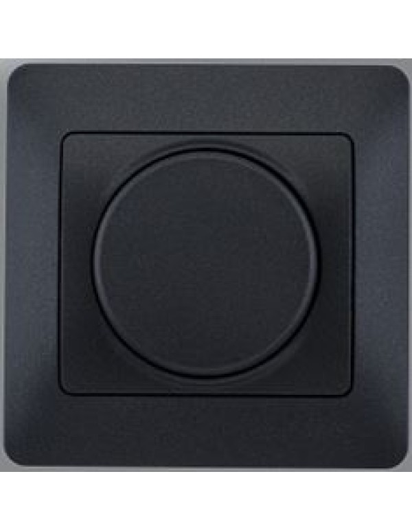 GLOSSA СВЕТОРЕГУЛЯТОР (диммер) универсальный, 600Вт/ВА, в сборе, АНТРАЦИТ