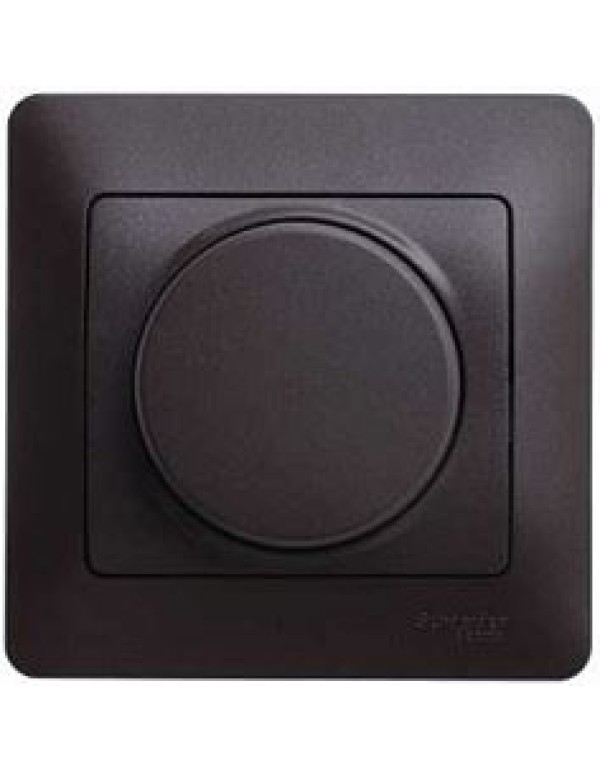 GLOSSA СВЕТОРЕГУЛЯТОР (диммер) универсальный, 600Вт/ВА, в сборе, ШОКОЛАД