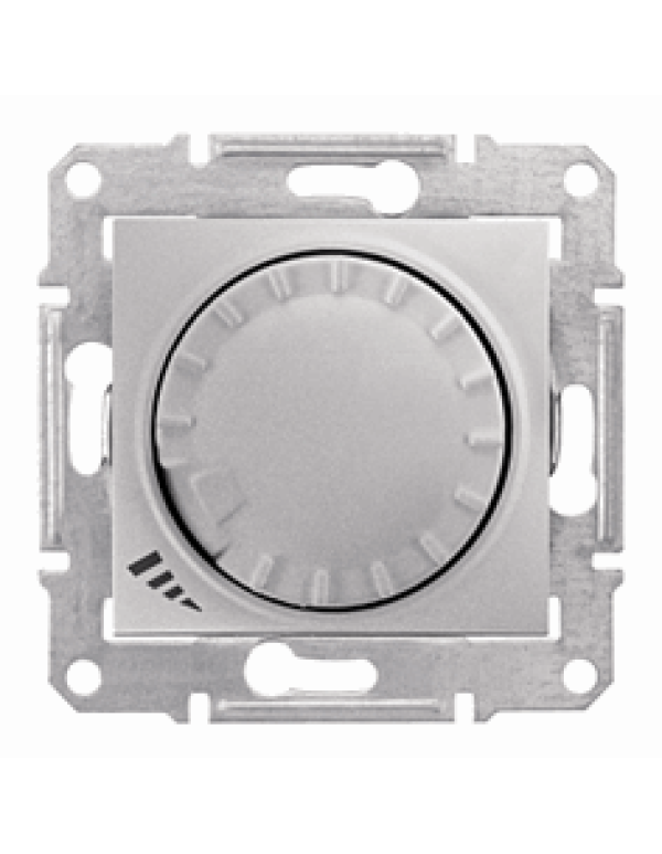 SEDNA СВЕТОРЕГУЛЯТОР универсальный повор-наж. прох.20-420Вт, АЛЮМИНИЙ