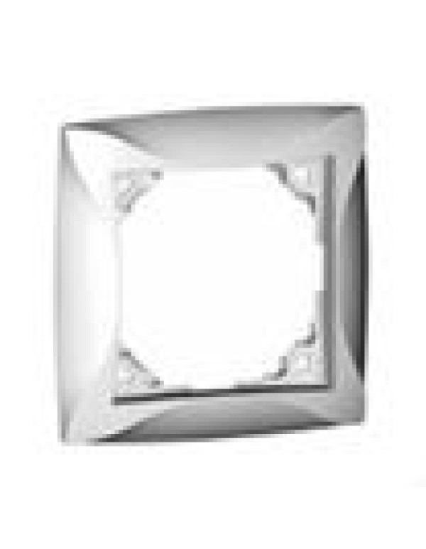Рамка 1 местн серебристый