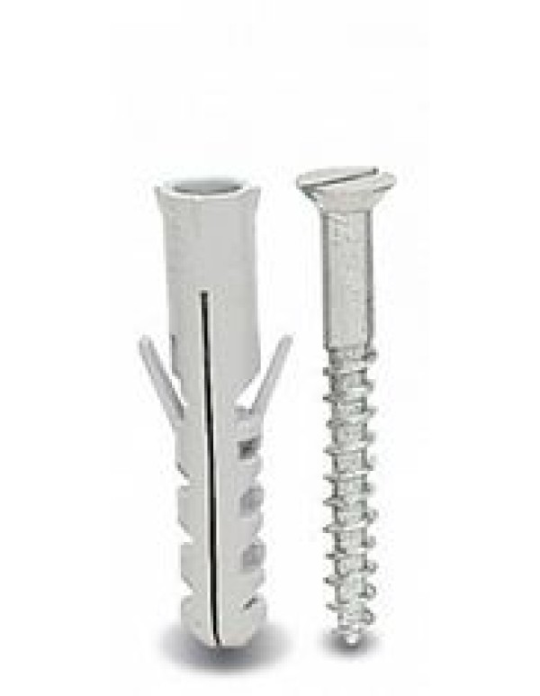 Дюбель пластиковый D 8 с шурупом 5x40  24ckc