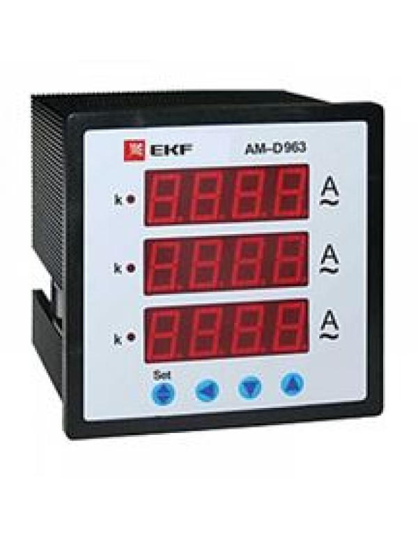 EKF Амперметр AM-D963 цифровой на панель 96х96 трехфазный (am-d963)  /1шт/