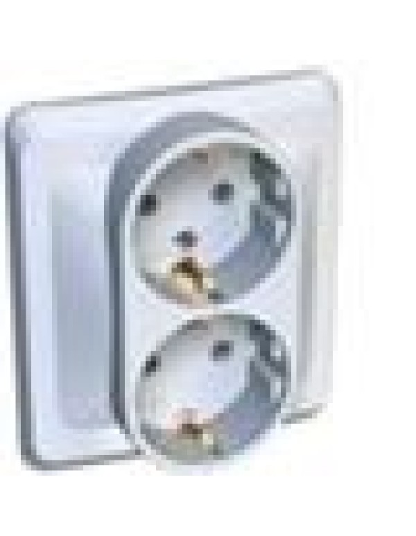 ЭТЮД розетка х2 скр.с/з . бел