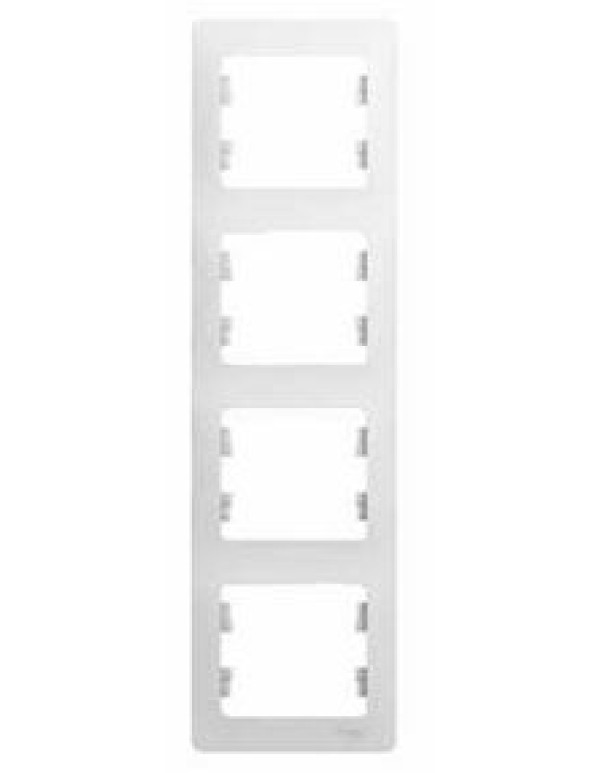 Рамка белая 4 пост. верт