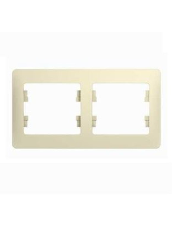 Рамка бежевая 2 пост. горизонт