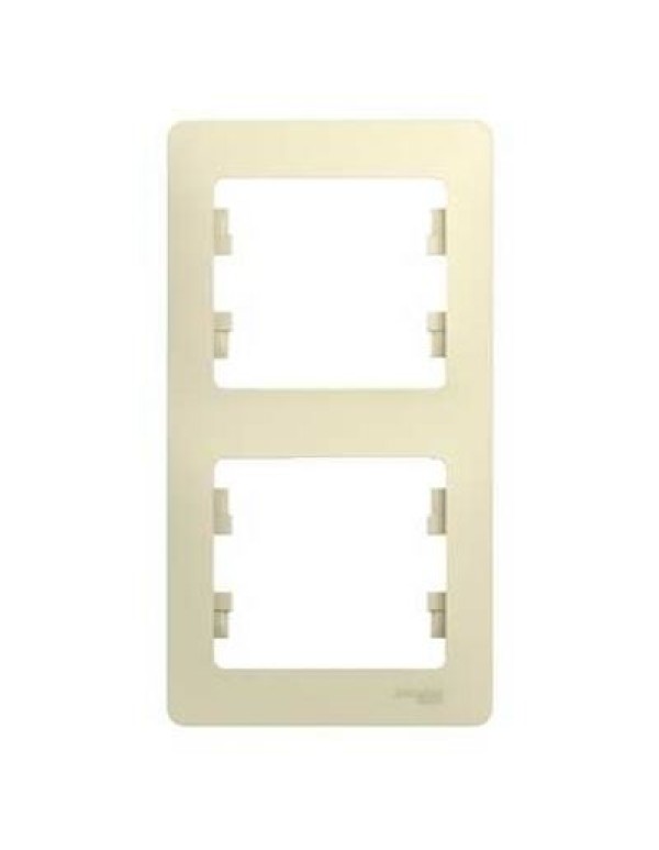 Рамка бежевая 2 пост. верт