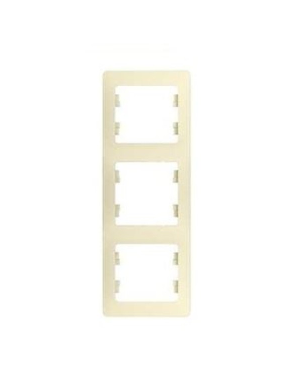 Рамка бежевая 3 пост. верт 