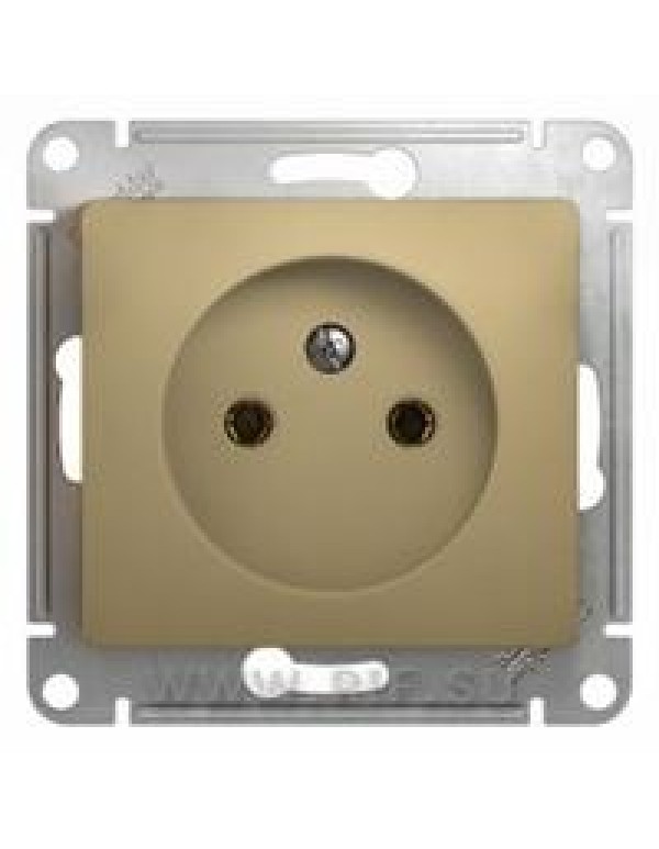 Розетка без заземл. 16А Glossa титан