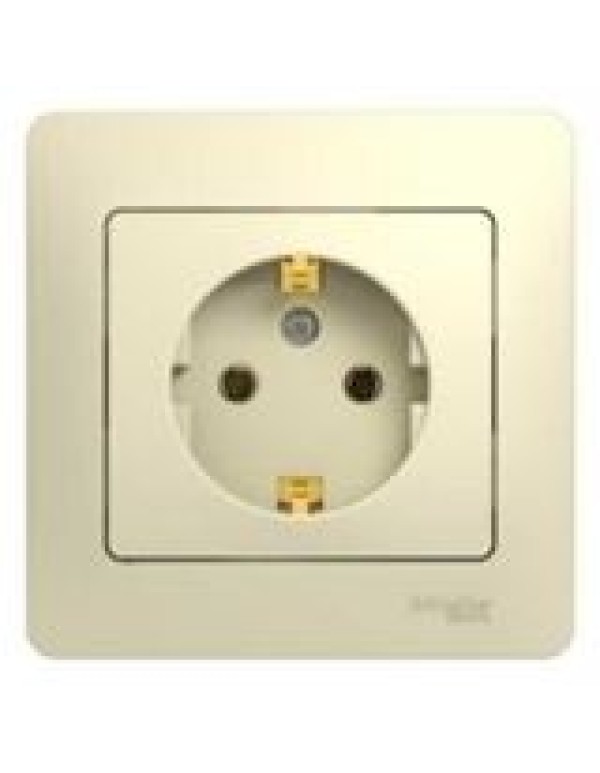 Розетка с заземл. 16А Glossa бежевая